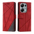 For Xiaomi Redmi Note 13 Pro 4G Skin Feel Splicing Leather Phone Case(Red)