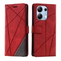 For Xiaomi Redmi Note 13 4G Skin Feel Splicing Leather Phone Case(Red)