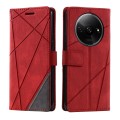 For Xiaomi Redmi A3 Skin Feel Splicing Leather Phone Case(Red)