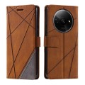 For Xiaomi Redmi A3 Skin Feel Splicing Leather Phone Case(Brown)