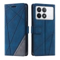 For Xiaomi Redmi K70E Skin Feel Splicing Leather Phone Case(Blue)
