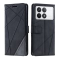 For Xiaomi Redmi K70E Skin Feel Splicing Leather Phone Case(Black)