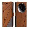 For Xiaomi 14 Ultra Skin Feel Splicing Leather Phone Case(Brown)