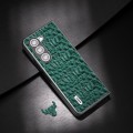 For Samsung Galaxy Z Fold5 ABEEL Genuine Leather Sky Series Black Edge Phone Case(Green)