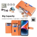 For OPPO Reno8 T 4G Sheep Texture Cross-body Zipper Wallet Leather Phone Case(Orange)