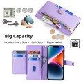 For OPPO Reno8 T 4G Sheep Texture Cross-body Zipper Wallet Leather Phone Case(Purple)