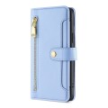 For Samsung Galaxy F14 5G Sheep Texture Cross-body Zipper Wallet Leather Phone Case(Blue)