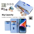 For Xiaomi Mi 11 Lite Sheep Texture Cross-body Zipper Wallet Leather Phone Case(Blue)