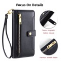 For Xiaomi 12 Sheep Texture Cross-body Zipper Wallet Leather Phone Case(Black)