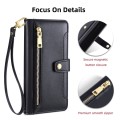 For Xiaomi 13 Sheep Texture Cross-body Zipper Wallet Leather Phone Case(Black)