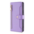For OnePlus Ace 2 Pro Lite Sheep Texture Cross-body Zipper Wallet Leather Phone Case(Purple)