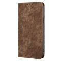 For Nokia C110 4G RFID Anti-theft Brush Magnetic Leather Phone Case(Brown)