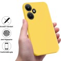 For Infinix Hot 30 Pure Color Liquid Silicone Shockproof Phone Case(Yellow)
