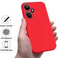 For Infinix Hot 30i Pure Color Liquid Silicone Shockproof Phone Case(Red)