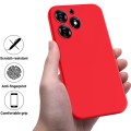For Tecno Spark 10 Pro 4G Pure Color Liquid Silicone Shockproof Phone Case(Red)
