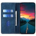 For Honor Magic6 RFID Anti-theft Brush Magnetic Leather Phone Case(Blue)