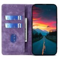 For Honor Magic6 RFID Anti-theft Brush Magnetic Leather Phone Case(Purple)