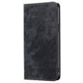 For OnePlus Nord CE3 5G RFID Anti-theft Brush Magnetic Leather Phone Case(Black)