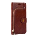 For Samsung Galaxy F14 5G Zipper Bag Leather Phone Case(Brown)