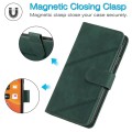 For Samsung Galaxy S23 5G Skin Feel Multi-card Wallet Leather Phone Case(Green)
