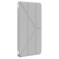 For iPad Pro 13 2024 Mutural Deformation Stand Smart Leather Tablet Case(Grey)