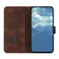 For Xiaomi Redmi Note 13 Pro 4G Line Pattern Skin Feel Leather Phone Case(Coffee)