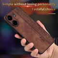 For Xiaomi Poco C65/Redmi 13C AZNS 3D Embossed Skin Feel Phone Case(Brown)