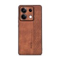 For Xiaomi Redmi Note 13 Pro 5G AZNS 3D Embossed Skin Feel Phone Case(Brown)