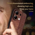 For Xiaomi Redmi Note 13 4G AZNS 3D Embossed Skin Feel Phone Case(Brown)