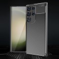 For Samsung Galaxy S24 Ultra 5G Carbon Fiber Texture Shockproof TPU Phone Case(Black)