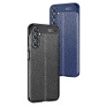 For Samsung Galaxy M54 Litchi Texture Shockproof TPU Phone Case(Blue)