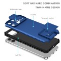For Samsung Galaxy A05 Stereoscopic Holder Sliding Camshield Phone Case(Blue)