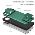 For Samsung Galaxy A05 Stereoscopic Holder Sliding Camshield Phone Case(Green)