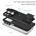 For Samsung Galaxy A05s Stereoscopic Holder Sliding Camshield Phone Case(Black)