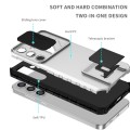 For Samsung Galaxy S24+ 5G Stereoscopic Holder Sliding Camshield Phone Case(White)