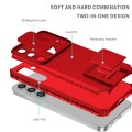 For Samsung Galaxy S24+ 5G Stereoscopic Holder Sliding Camshield Phone Case(Red)
