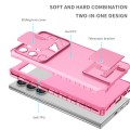 For Samsung Galaxy S24 Ultra 5G Stereoscopic Holder Sliding Camshield Phone Case(Pink)
