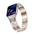 Diamond Metal Watch Band For Apple Watch Ultra 49mm(Starlight)