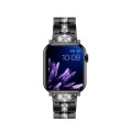 Diamond Metal Watch Band For Apple Watch 8 41mm(Black)