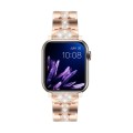 Diamond Metal Watch Band For Apple Watch SE 2023 44mm(Rose Gold)