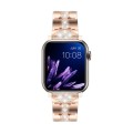 Diamond Metal Watch Band For Apple Watch 9 41mm(Rose Gold)