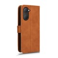 For vivo Y03 4G Skin Feel Magnetic Flip Leather Phone Case(Brown)