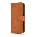 For Samsung Galaxy A15 Skin Feel Magnetic Flip Leather Phone Case(Brown)