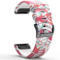 For Garmin Forerunner 965 / 955 / 945 / 935 Printing Quick Release Silicone Watch Band(Graffiti)