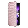 For OPPO Find X7 Ultra Carbon Fiber Texture Flip Leather Phone Case(Pink)