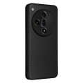 For OPPO Find X7 Ultra Carbon Fiber Texture Flip Leather Phone Case(Black)