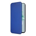 For OPPO Reno11 Pro Global Carbon Fiber Texture Flip Leather Phone Case(Blue)