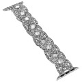 Diamonds Twist Metal Watch Band For Apple Watch 42mm(Silver)