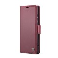 For Samsung Galaxy S23 Ultra 5G CaseMe 023 Butterfly Buckle Litchi Texture RFID Anti-theft Leather P