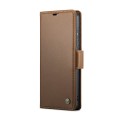 For Samsung Galaxy S21 FE 5G CaseMe 023 Butterfly Buckle Litchi Texture RFID Anti-theft Leather Phon